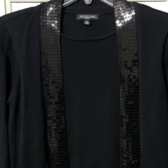 EUC. NOTATIONS women’s sweater. Black. Size.PS. - Picture 2 of 3